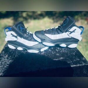 Jordan Jumpman 2 trey Black with blue and white accents, sz 7Y